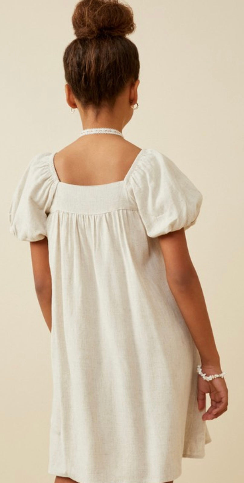 Perfect Puff Sleeve Box Pleat Dress