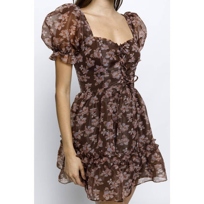 FLORAL A LINE MINI DRESS