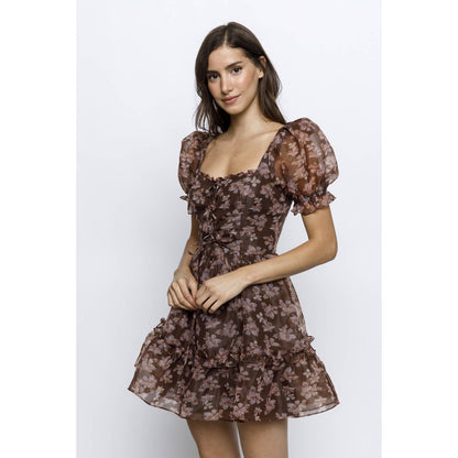 FLORAL A LINE MINI DRESS