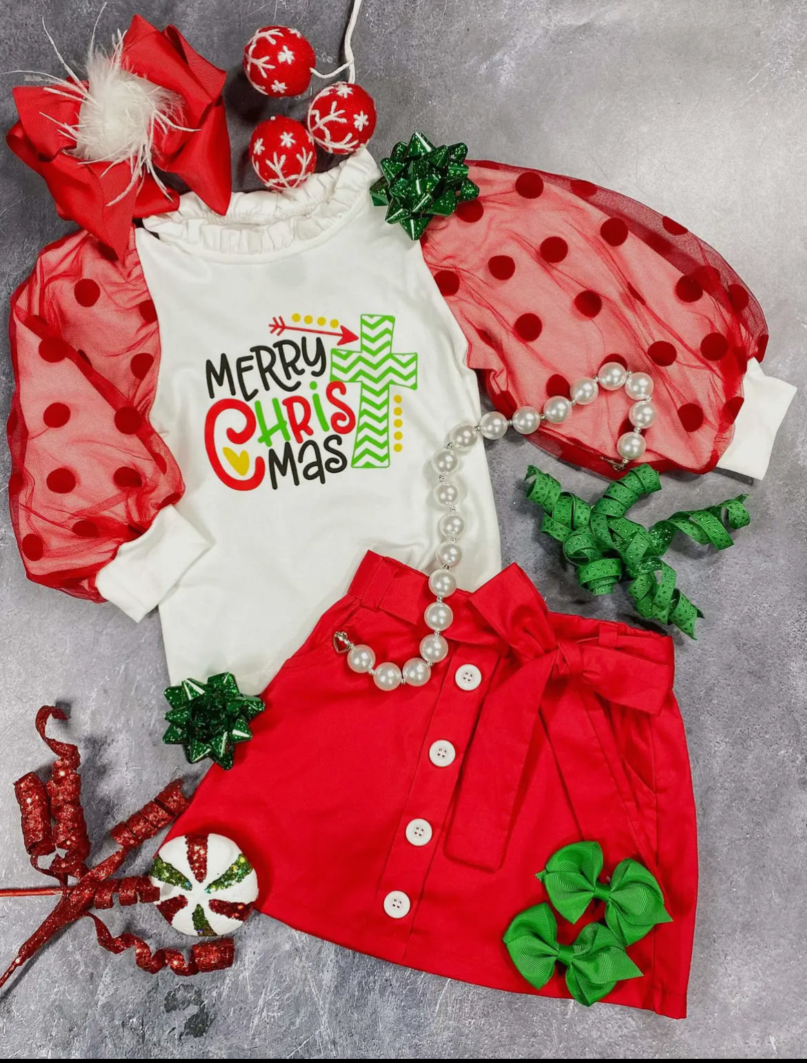 Merry CHRISTmas skirt set