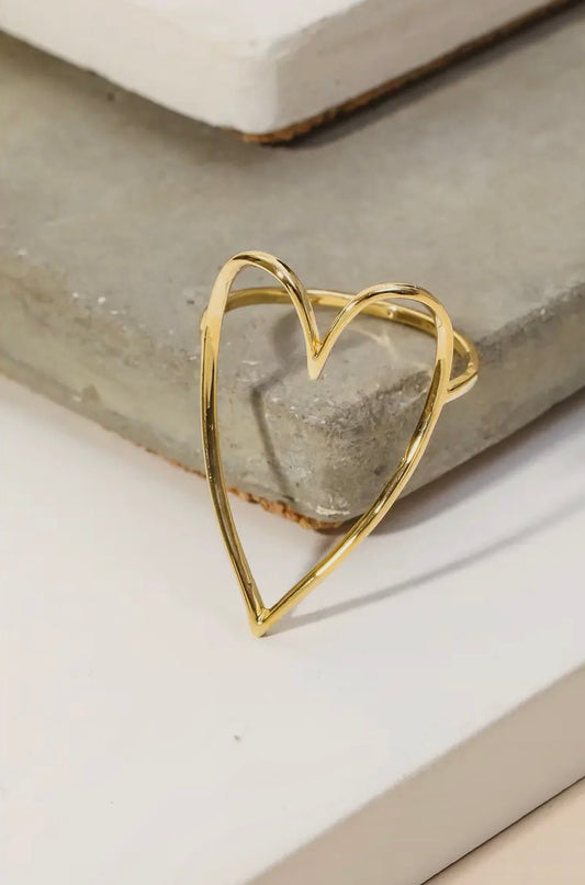 Heart cut out ring