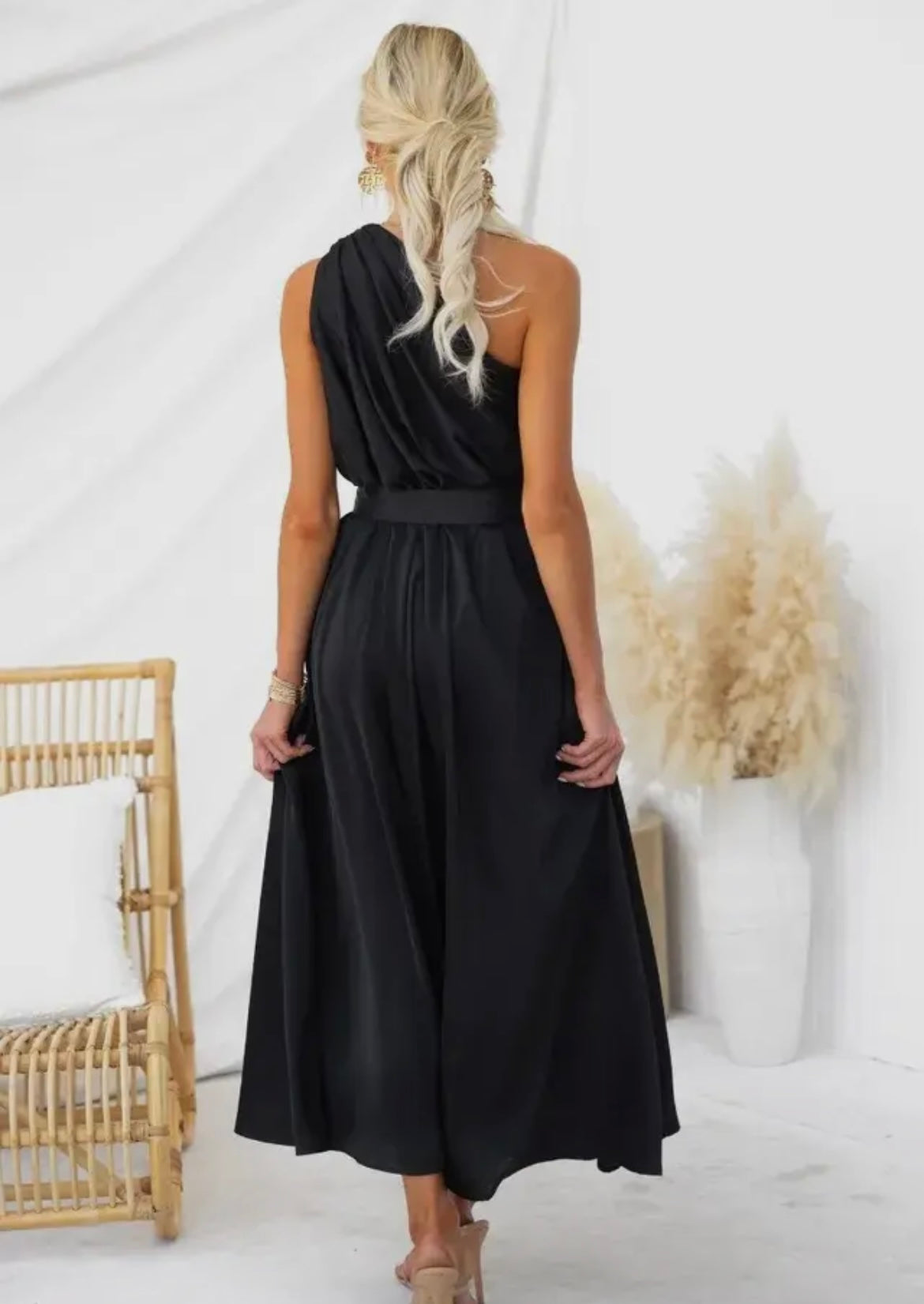 One shoulder bandeau dress