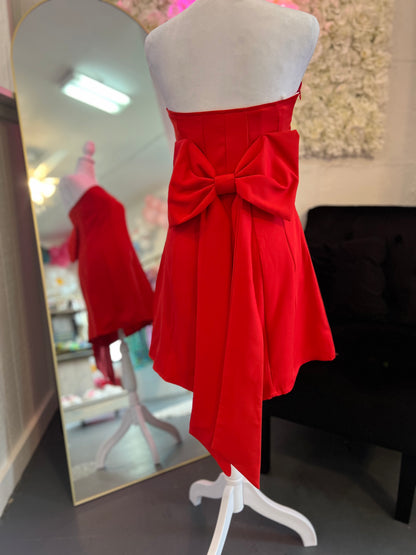 Red Bow strapless