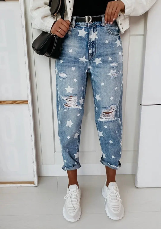 Distressed Star denim