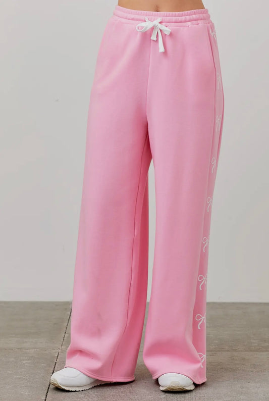 Pink bow pant