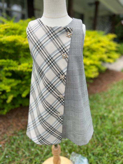 Plaid pinafore