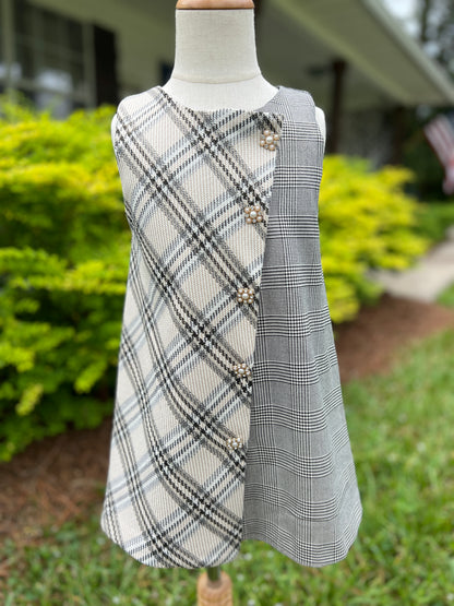 Plaid pinafore