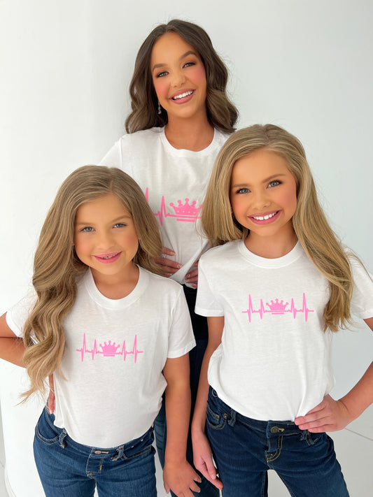 Heart beat for pageantry t-shirts