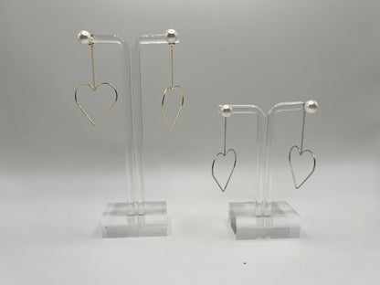 Our heart drops pearl earrings