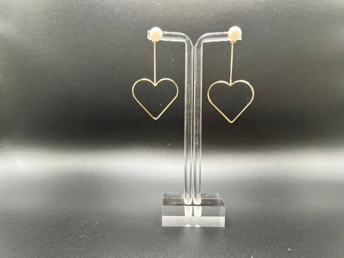 Our heart drops pearl earrings